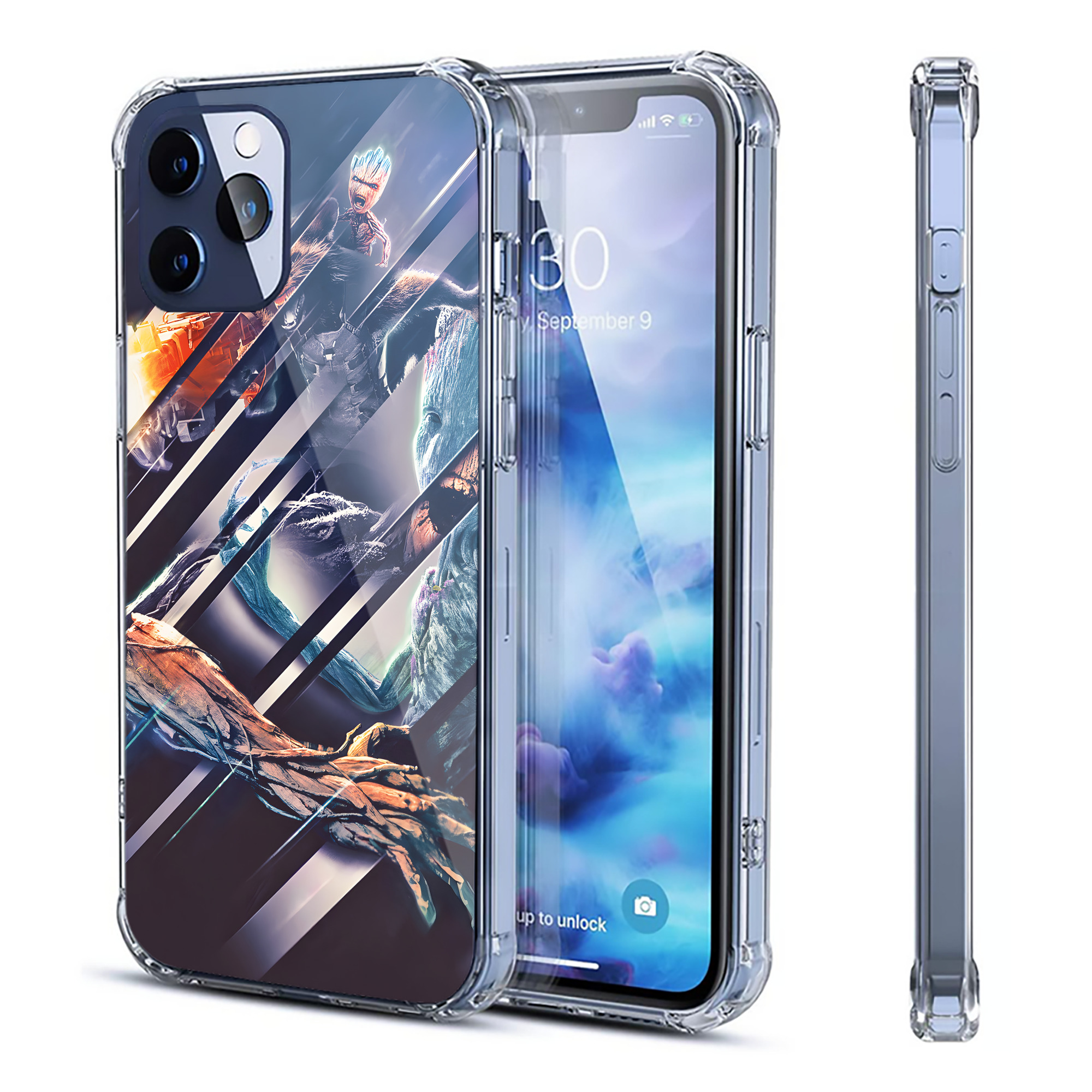 （画像用） アベンジャーズ The Avengers 【iPhone 12シリーズ対応】透明スマホケース（クリアソフトケース）